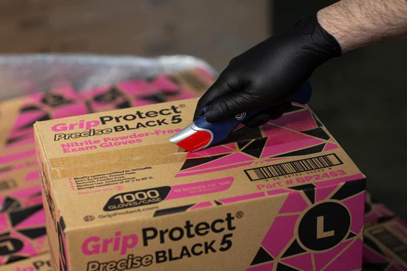 Gripprotect Precise Black 5 Nitrile Exam Gloves (M)