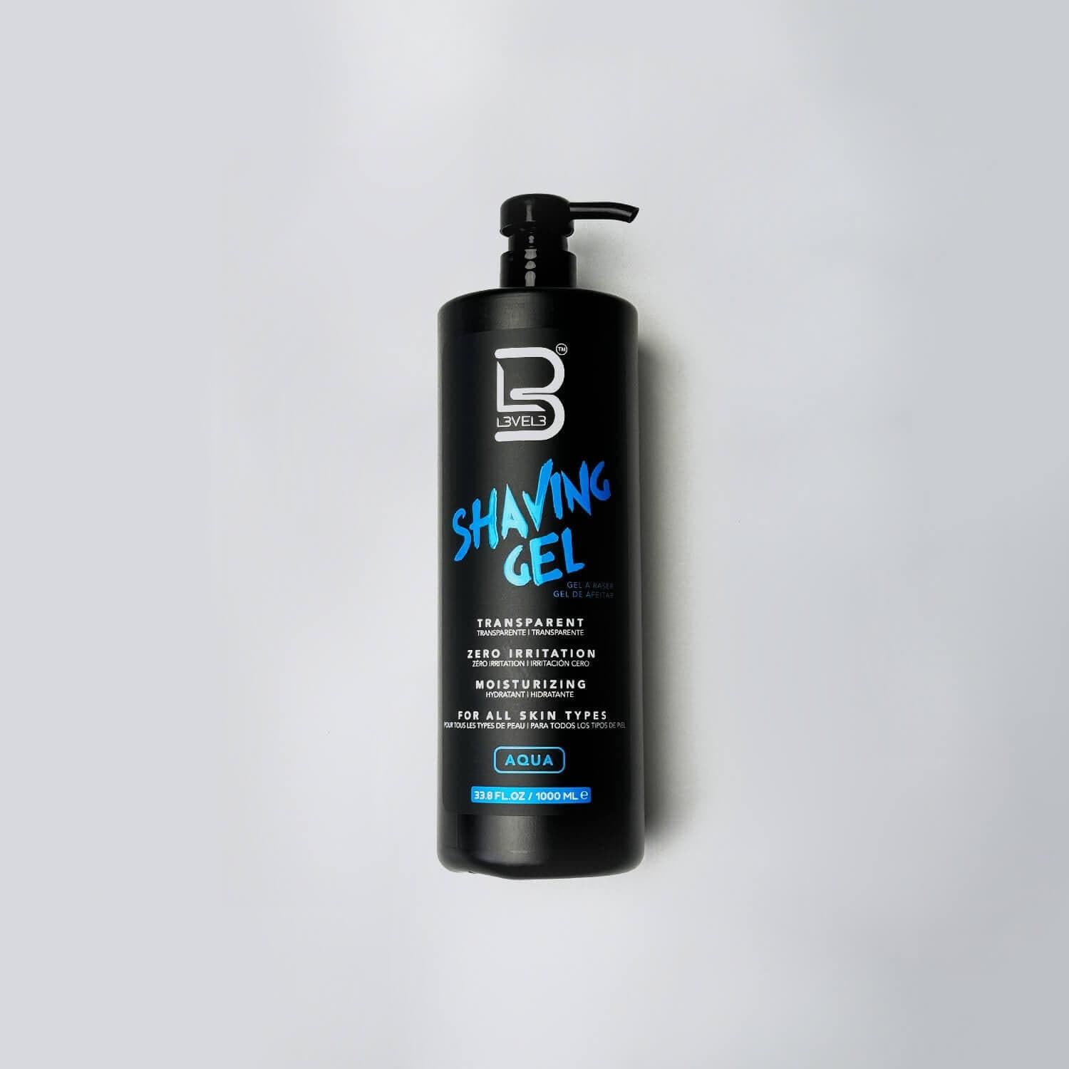 Level 3 Transparent Shaving Gel - Aqua - 33.8 oz